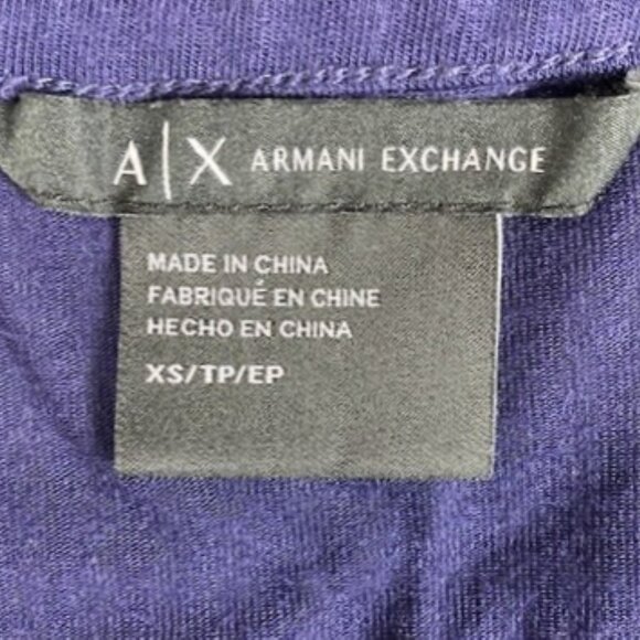 Armani Exchange Navy Blue Keyhole Sleeveless Top - Picture 6 of 6